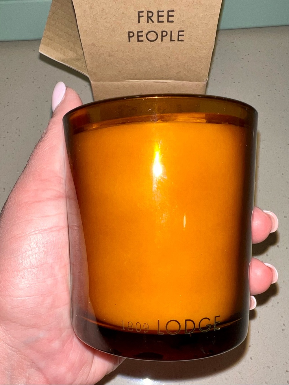 Free People 1809 Lodge Candle in Amber Glass - Picture 3 of 11